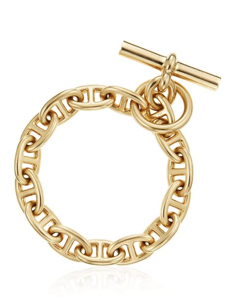 hermes chaine d ancre bracelet gold